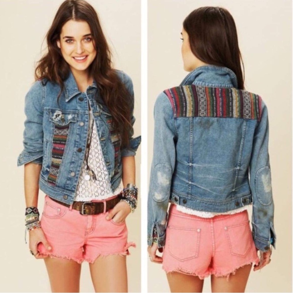 Free people Baja denim jacket